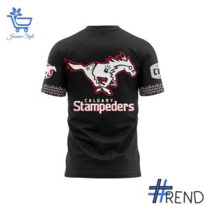 The latest design trend captured perfectly in 3 Calgary Stampeders x 2025 Indigenous Month T shirt.
