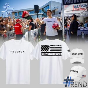Fresh seasonal style featuring Charlie Kirk Freedom American Flag Patriotic Shirt.