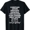 A timeless essential that elevates every outfit: Christian White Straight Unwoke Unvaxxed T Shirt.