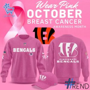 A timeless essential that elevates every outfit: 2 Cincinnati Bengals Breast Cancer Awareness Pink Shirt.