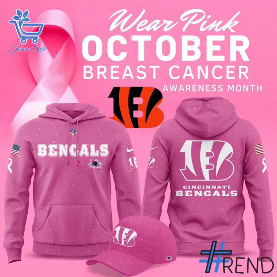 A timeless essential that elevates every outfit: 3 Cincinnati Bengals Breast Cancer Awareness Pink Shirt.