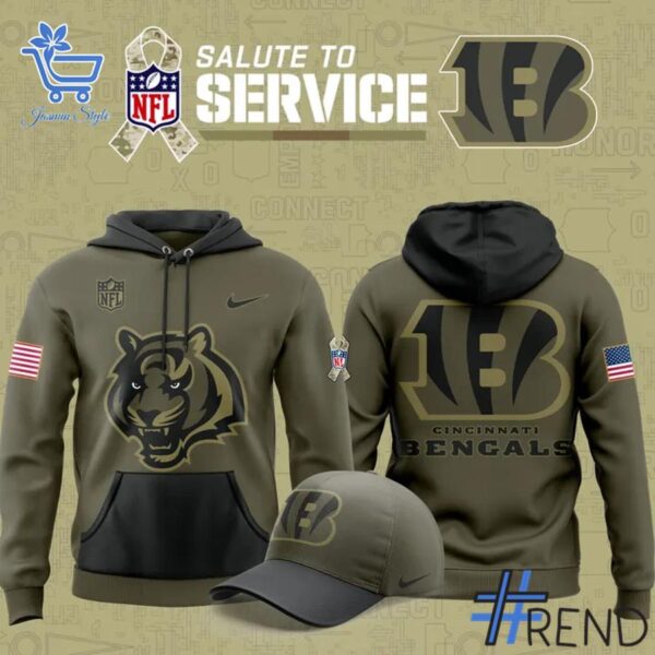 Premium quality and sleek design of Cincinnati Bengals Nike Salute to Service Hoodie.
