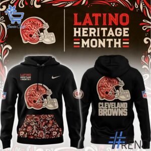 Premium quality and sleek design of Cleveland Browns Latino Heritage Month Hoodie.