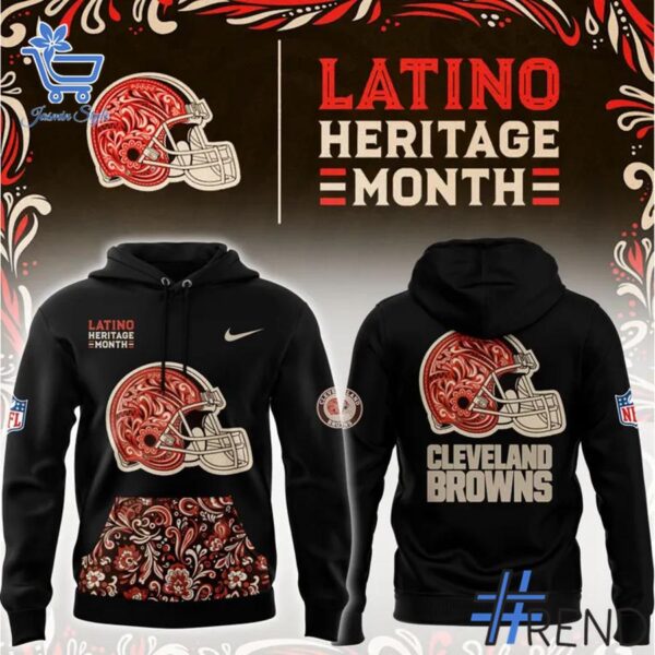 Premium quality and sleek design of Cleveland Browns Latino Heritage Month Hoodie.