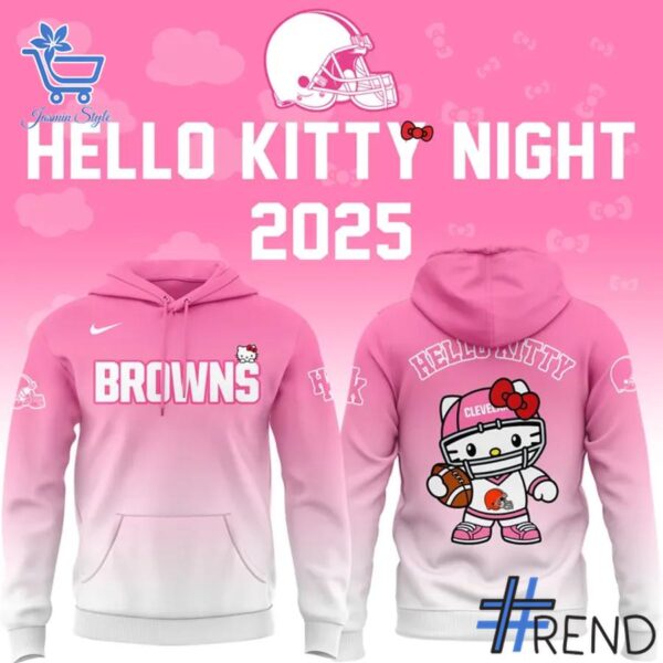 Premium quality and sleek design of Cleveland Browns Hello Kitty Hoodie.