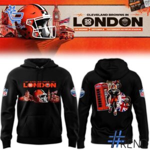 High-quality 1 Cleveland Browns London Games 2025 Hoodie that brings your outfit to life.