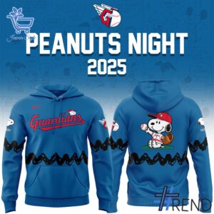 Fresh seasonal style featuring Cleveland Guardians x Peanuts Night hoodie.
