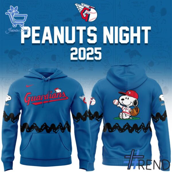 Fresh seasonal style featuring Cleveland Guardians x Peanuts Night hoodie.