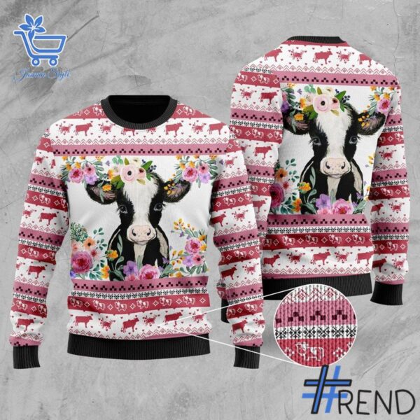 Express your true style with Cow For Christmas Knitted Sweater.