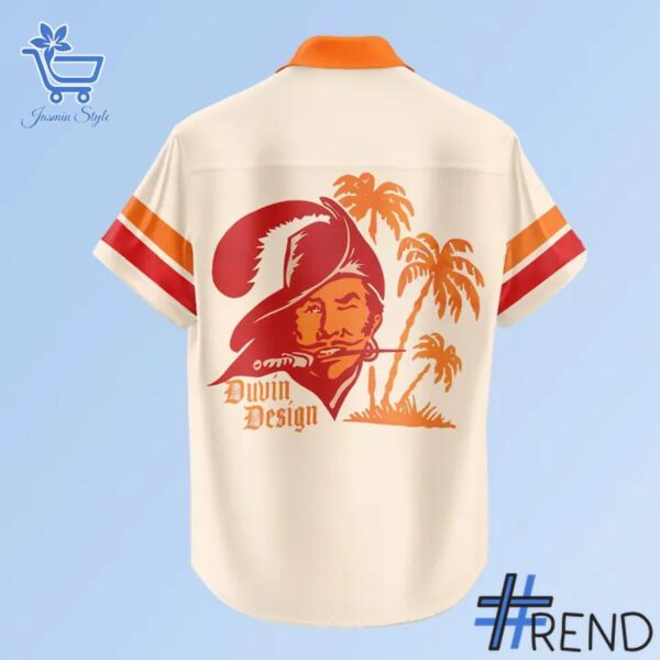 The latest design trend captured perfectly in 3 Cream Tampa Bay Buccaneers Cabana Hawaiian Shirt.