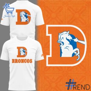Eye-catching 2 Denver Broncos Vintage T shirt designed to upgrade your everyday outfit.
