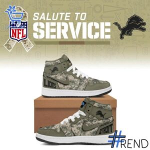 A timeless essential that elevates every outfit: 1 Detroit Lions 2025 NFL Salute To Service Air Jordan Shoes.