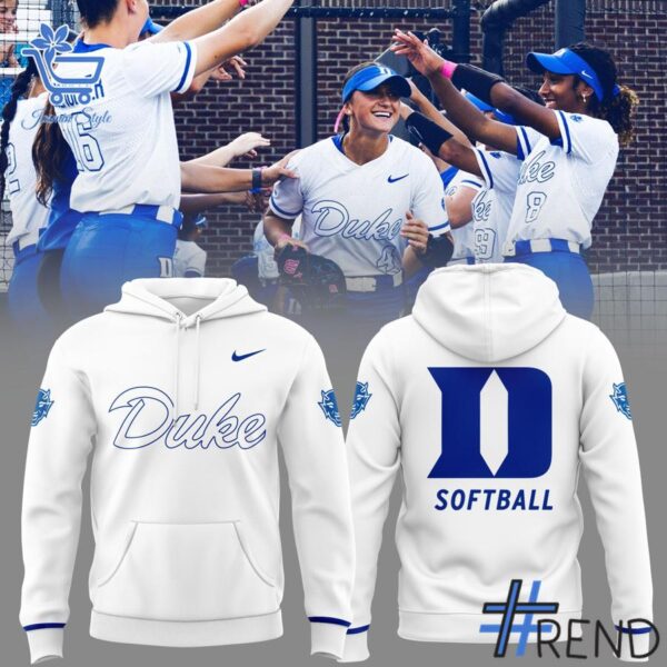A timeless essential that elevates every outfit: 1 Duke Blue Devils Softball White 2025 Hoodie.