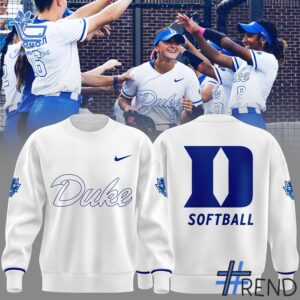 A timeless essential that elevates every outfit: 3 Duke Blue Devils Softball White 2025 Hoodie.