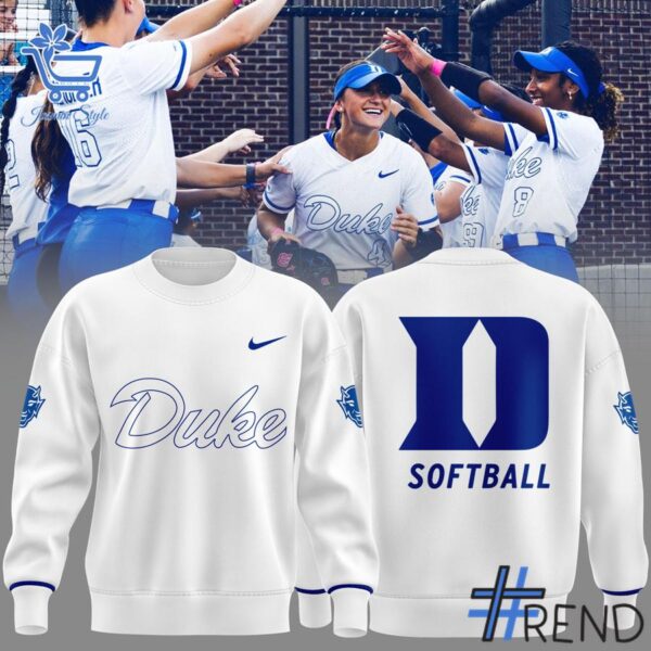 A timeless essential that elevates every outfit: 3 Duke Blue Devils Softball White 2025 Hoodie.