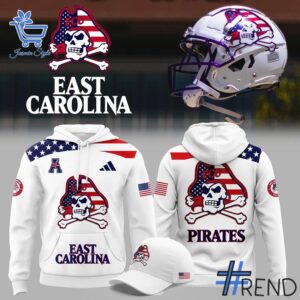 Premium quality and sleek design of ECU Football Military Appreciation Day Hoodie.