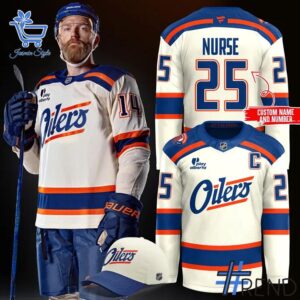 Fresh seasonal style featuring Edmonton Oilers Captain Hockey Jersey.