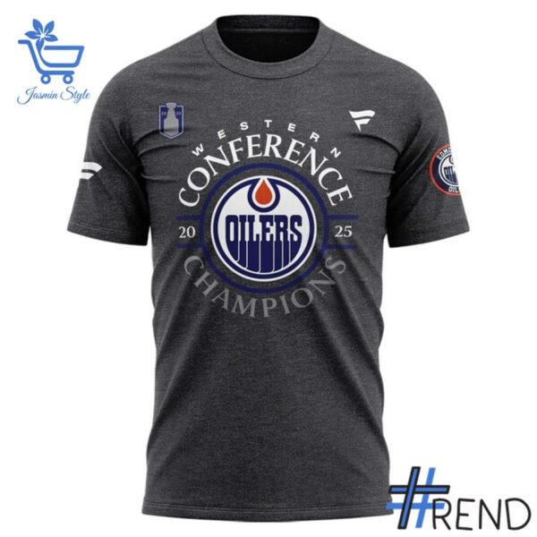 Express your true style with Edmonton Oilers Western Conference Champs Locker Room Shirt.