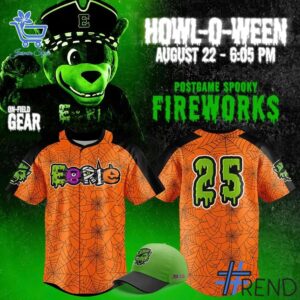 The latest design trend captured perfectly in 1 Erie SeaWolves 2025 Howl o ween Jersey.