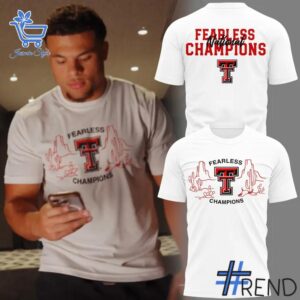 Premium quality and sleek design of Fearless Champions Texas Tech Football Shirt.