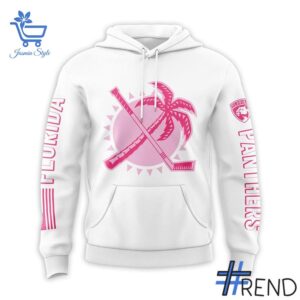 Sleek 2 Florida Panthers Sun Stick Pink Logos Hoodie with bold design accents and flawless fit.