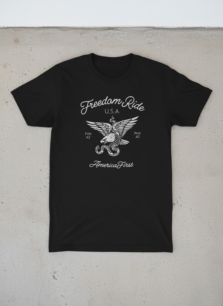 A timeless essential that elevates every outfit: Freedom Ride America First Shirt.