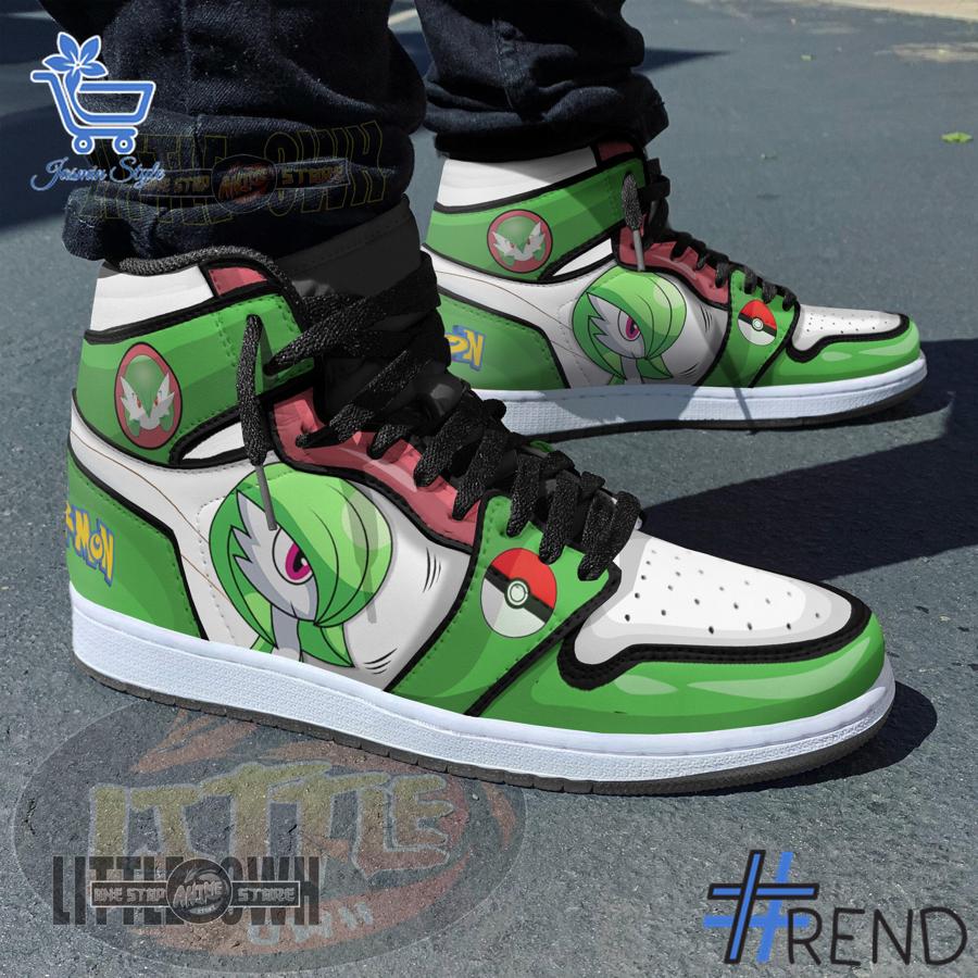 Sleek 3 Gardevoir Anime Pokemon Air Jordan High Top Shoes with bold design accents and flawless fit.