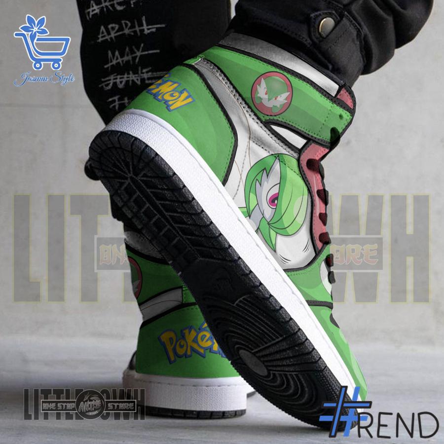 Sleek 4 Gardevoir Anime Pokemon Air Jordan High Top Shoes with bold design accents and flawless fit.