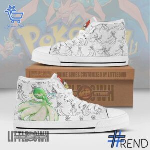 Sleek 1 Gardevoir Pokemon Canvas High Top Shoes with bold design accents and flawless fit.