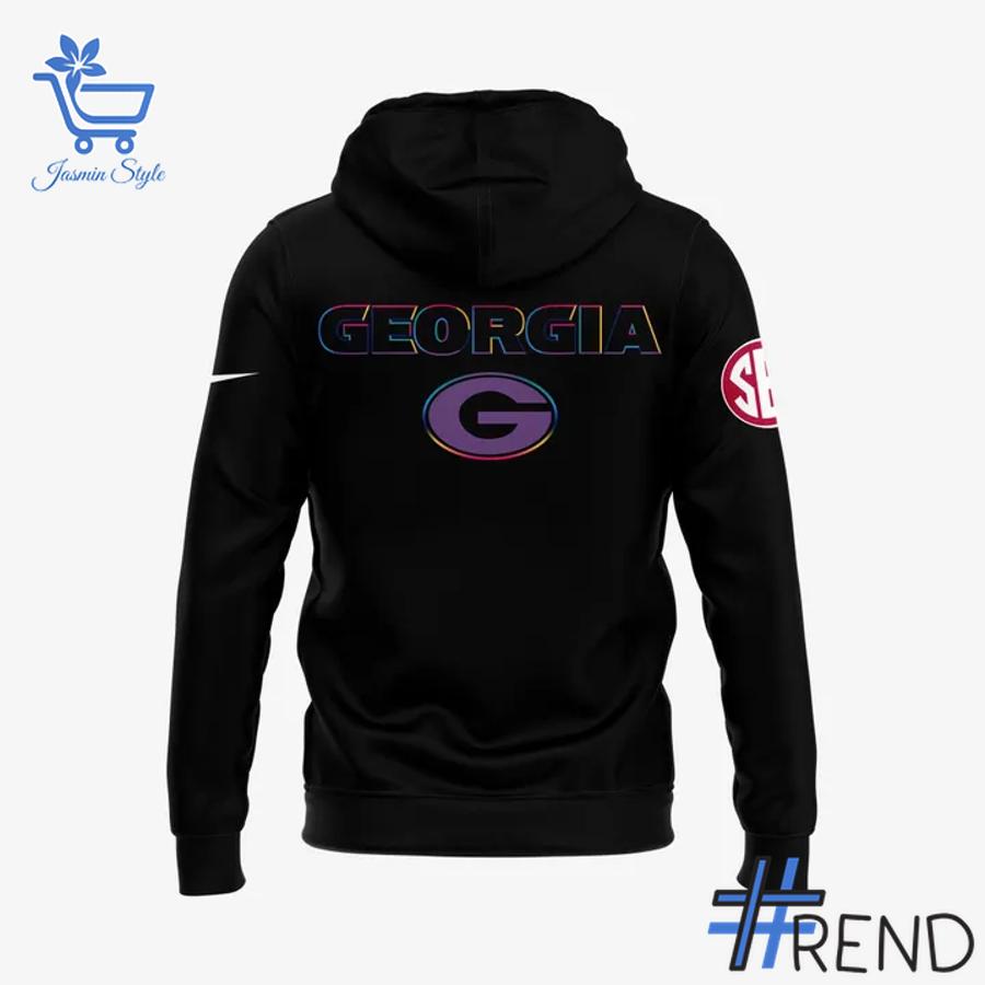 Sleek 2 Georgia Bulldogs football 2025 Crucial Catch Hoodie that complements both casual and streetwear styles.