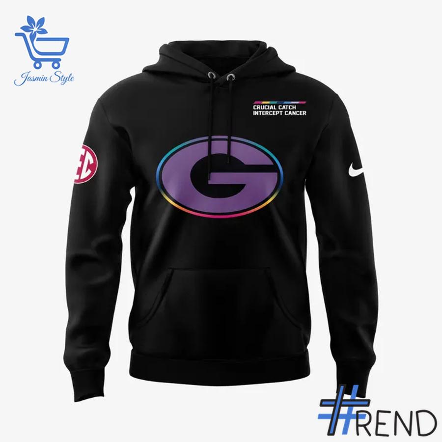 Sleek 3 Georgia Bulldogs football 2025 Crucial Catch Hoodie that complements both casual and streetwear styles.