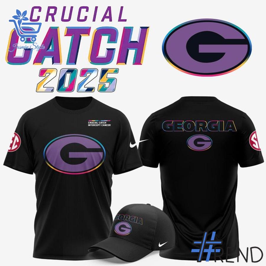 Sleek 4 Georgia Bulldogs football 2025 Crucial Catch Hoodie that complements both casual and streetwear styles.