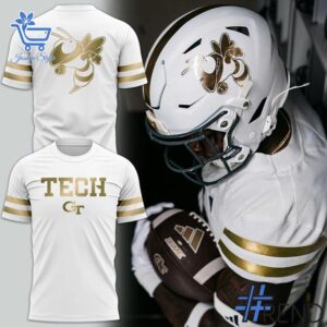A timeless essential that elevates every outfit: 1 Georgia Tech Yellow Jackets Whites Uniform Shirt.