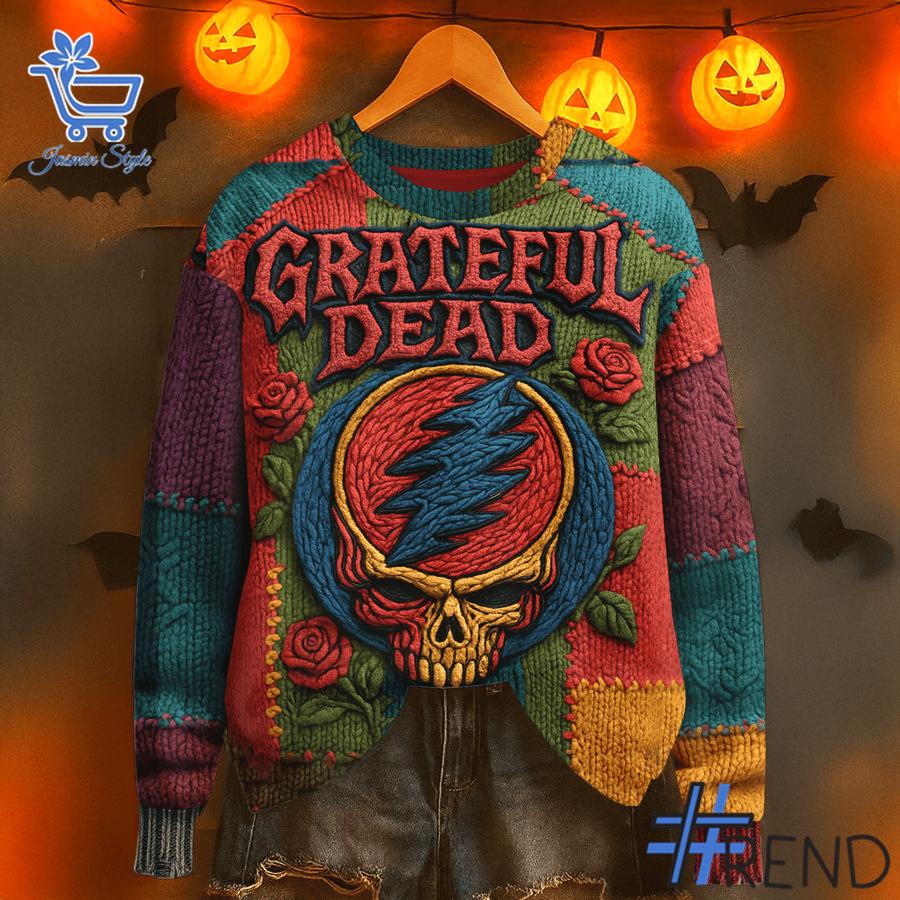 Sleek 1 Grateful Dead Merry Christmas Sweater that complements both casual and streetwear styles.