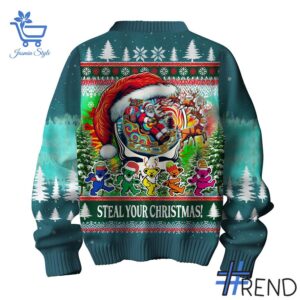 Sleek 3 Grateful Dead Steal Your Christmas Sweater that complements both casual and streetwear styles.