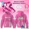 Sleek 1 Green Bay Packers Breast Cancer Awareness Month Hoodie that complements both casual and streetwear styles.