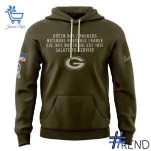 The latest design trend captured perfectly in 2 Green Bay Packers Nike Olive 2025 Salute to Service Sideline Hoodie.