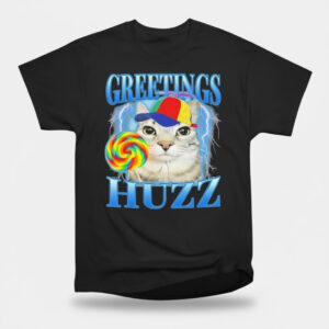 A timeless essential that elevates every outfit: Greetings Huzz Lolipop Cat T Shirt.