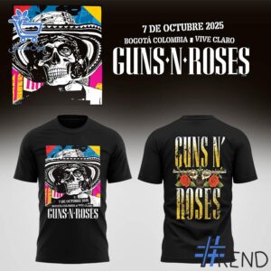 High-quality 1 Guns N' Roses Tour 2025 Bogota Tshirt that brings your outfit to life.