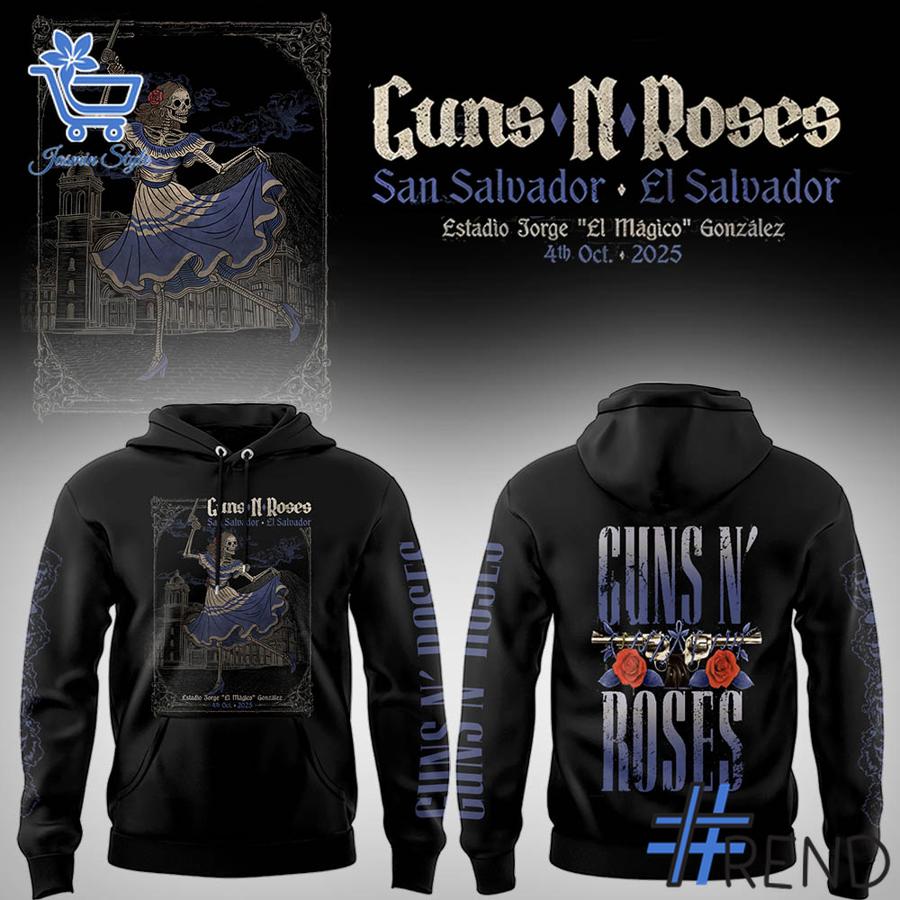 High-quality 1 Guns N' Roses Tour 2025 San Salvador Hoodie that brings your outfit to life.