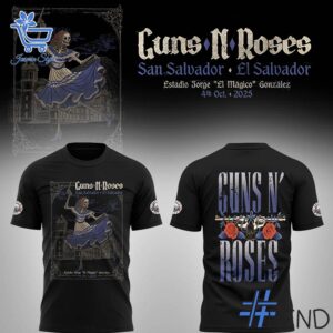 High-quality 2 Guns N' Roses Tour 2025 San Salvador Hoodie that brings your outfit to life.