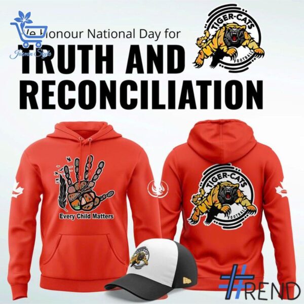 Premium quality and sleek design of Hamilton Tiger Cats Truth and Reconciliation Day Hoodie.