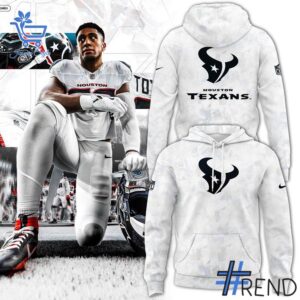 Fresh seasonal style featuring Houston Texans Icy White Hoodie.