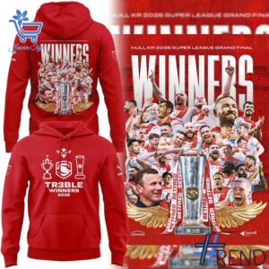 High-quality 1 Hull KR TREBLE WINNERS 2025 Hoodie that brings your outfit to life.