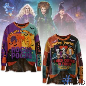 It's Just a bunch of Hocus Pocus Christmas Sweater brings a fresh edge to your everyday outfit.