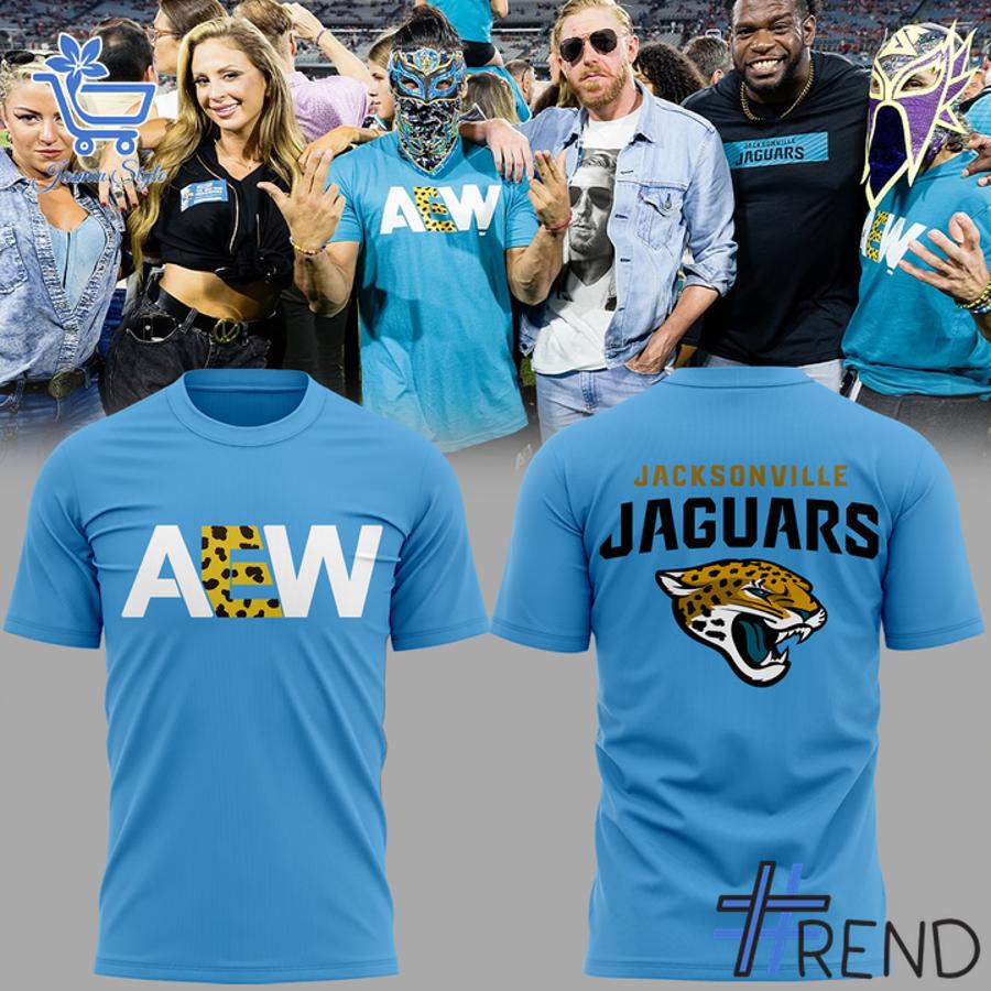 A timeless essential that elevates every outfit: 1 Jacksonville Jaguars AEW 2025 Tshirt.