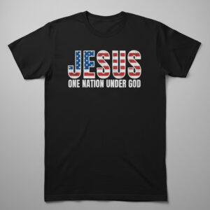 The latest design trend captured perfectly in Jesus One Nation Under God Shirt.