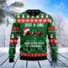 Express your true style with Just A Girl Who Loves Wine At Christmas Sweater.