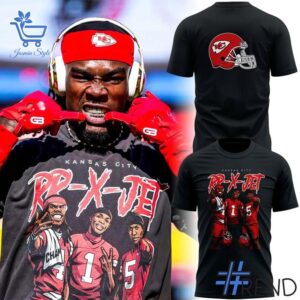 Eye-catching 1 Kansas City Chiefs RR X JET Shirt designed to upgrade your everyday outfit.