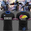 Premium quality and sleek design of Kansas Jayhawks dark mode Hoodie.